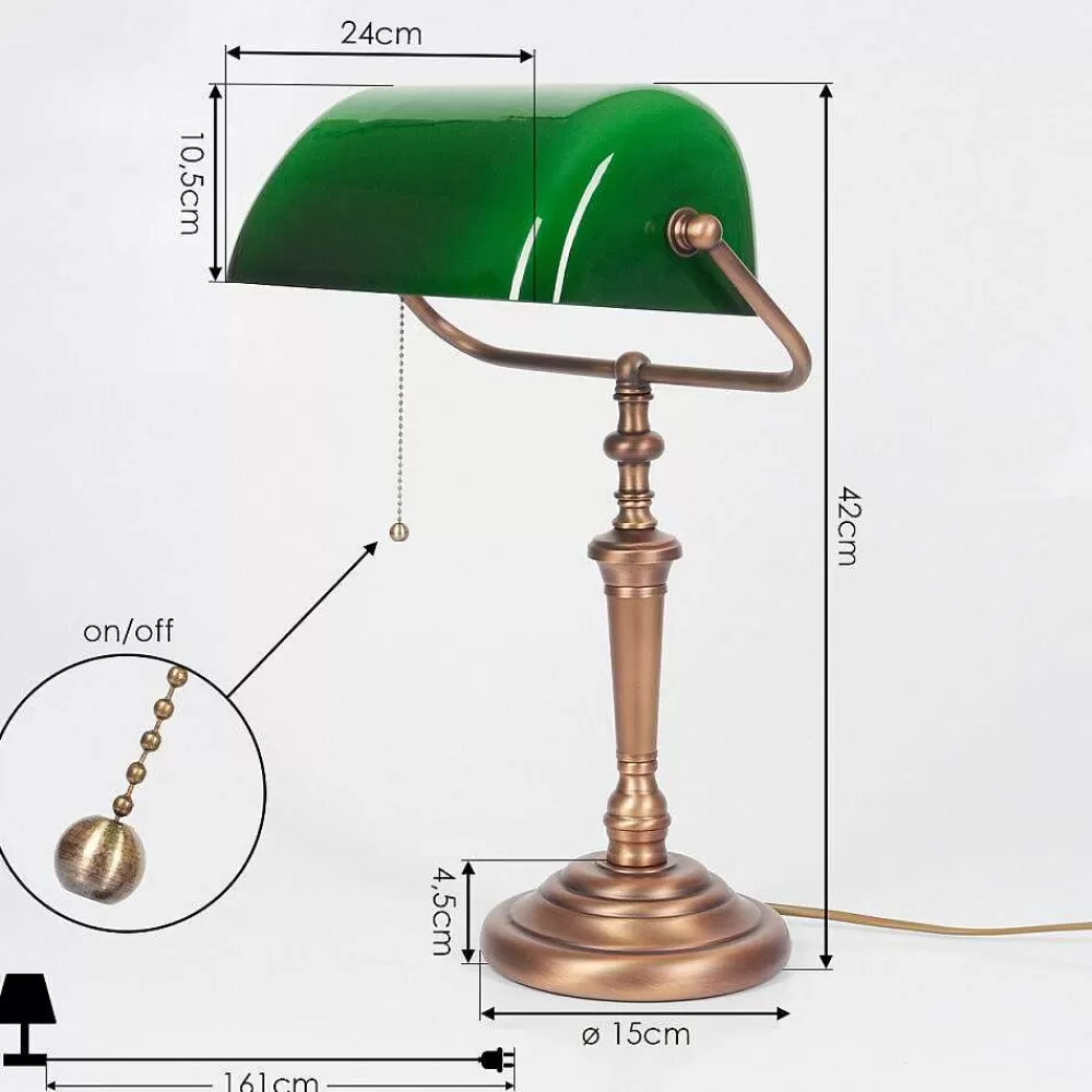 hofstein Lampe De Table Argyle Bronze, 1 Lumiere