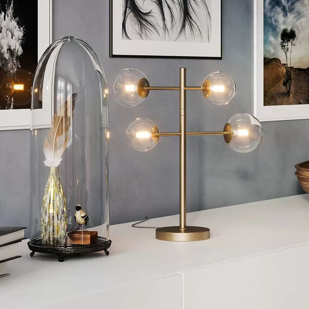 By Rydéns Lampe De Table By Rydens Avenue Or, 4 Lumieres