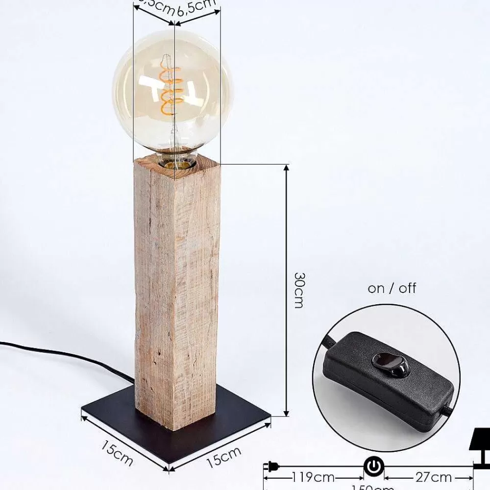 hofstein Lampe De Table Derville Ecru, Noir, 1 Lumiere