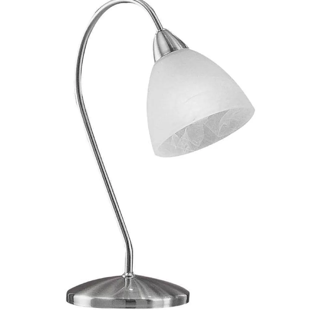 Luminaires Eglo Lampe De Table Eglo Pasto Nickel Mat, 1 Lumiere