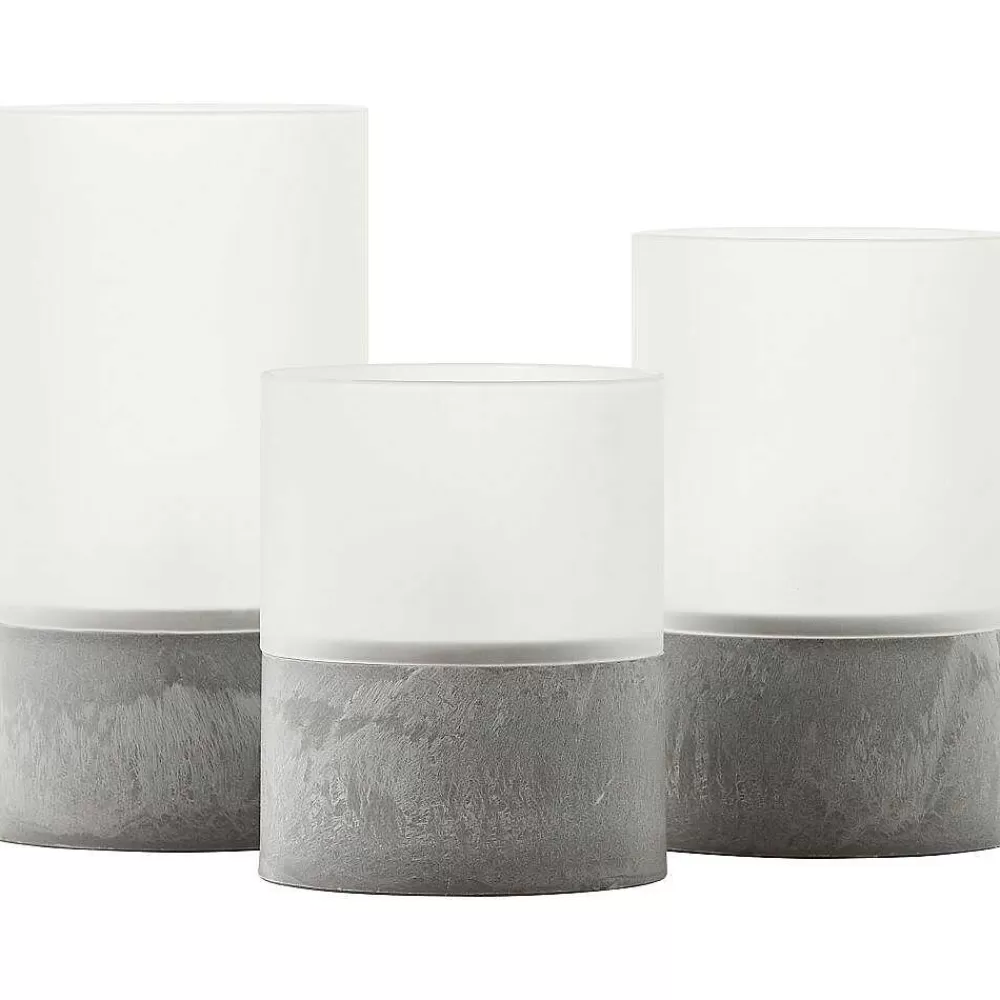 Luminaires Brilliant Lampe De Table Exterieure Set De 3 Brilliant Bougie Led Gris, 1 Lumiere