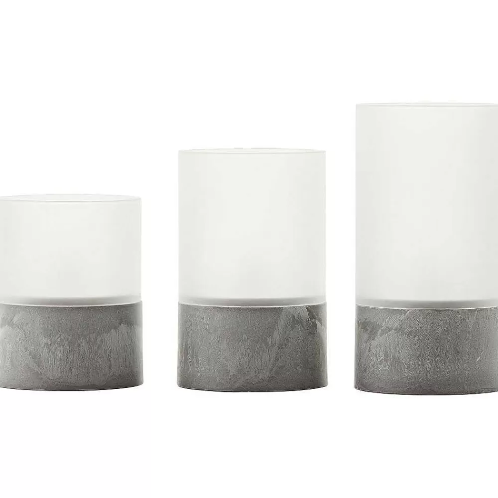 Luminaires Brilliant Lampe De Table Exterieure Set De 3 Brilliant Bougie Led Gris, 1 Lumiere