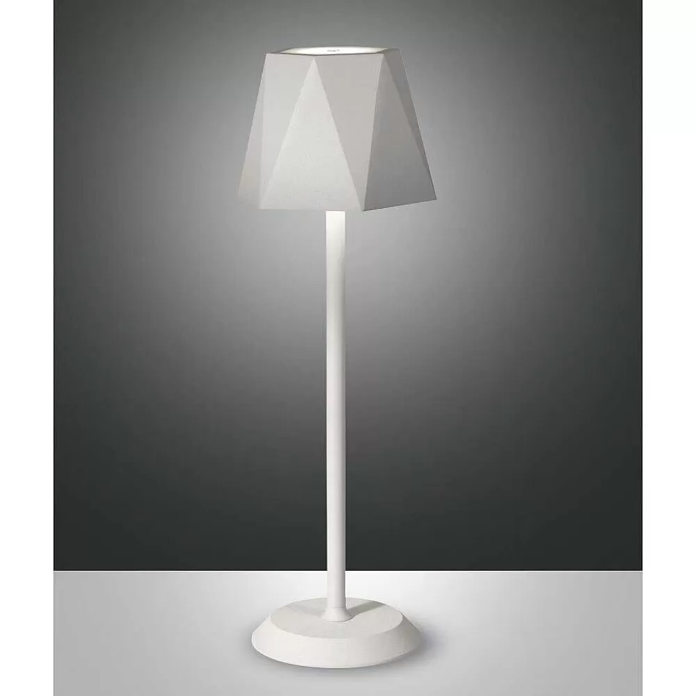 Luminaires Fabas Luce Lampe De Table Fabas-Luce Katy Led Blanc, 1 Lumiere