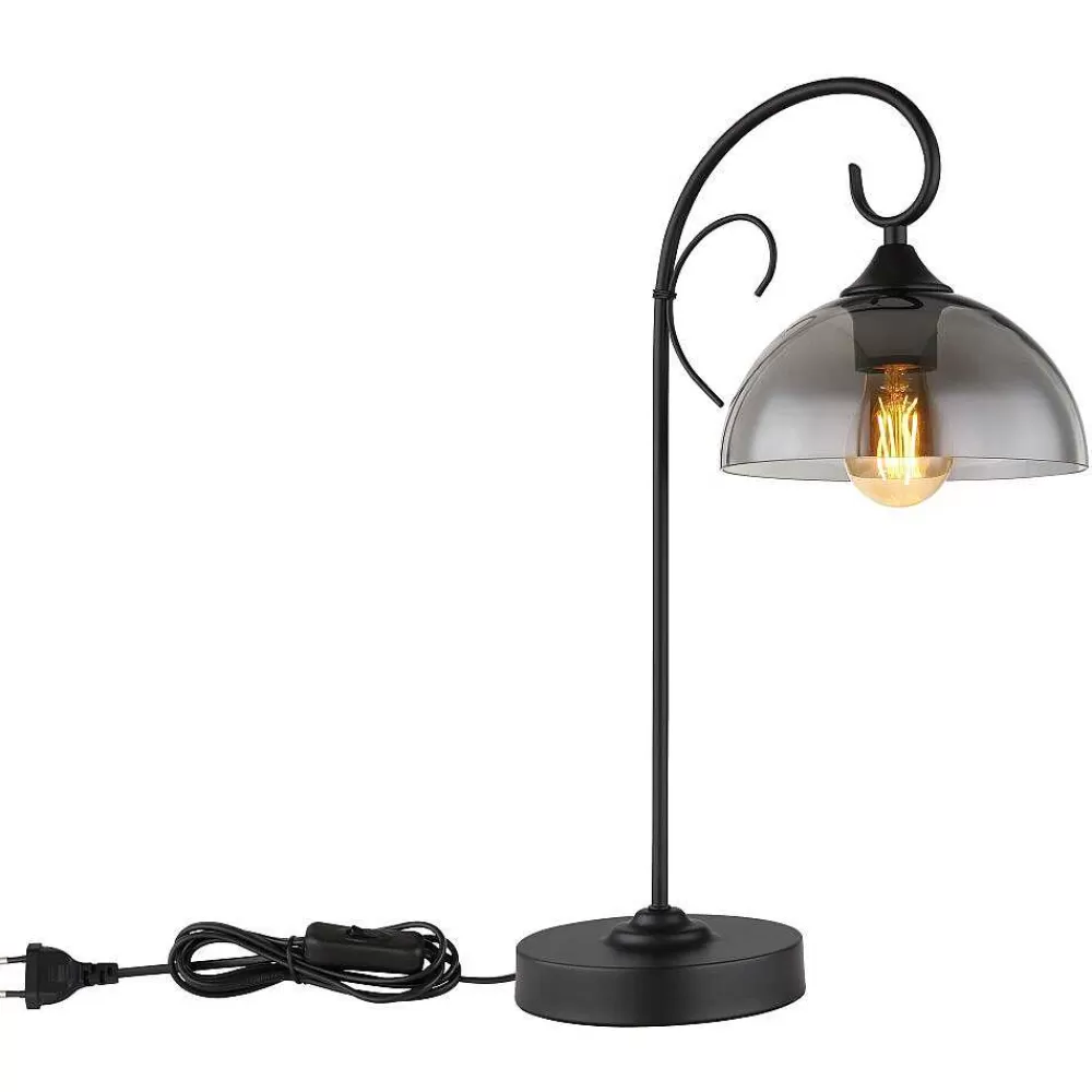 Luminaires Globo Lighting Lampe De Table Globo Cottage Noir, 1 Lumiere