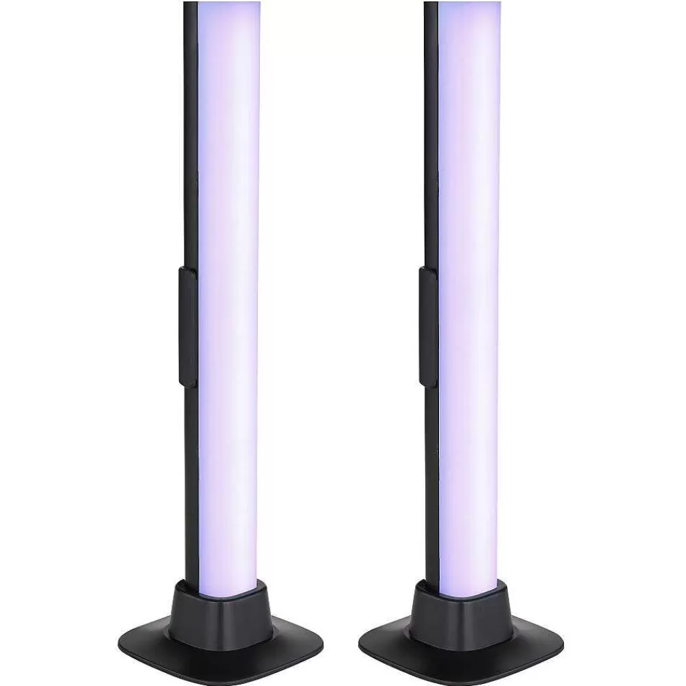 Luminaires Globo Lighting Lampe De Table Globo Polliver Led Noir, 1 Lumiere, Changeur De Couleurs