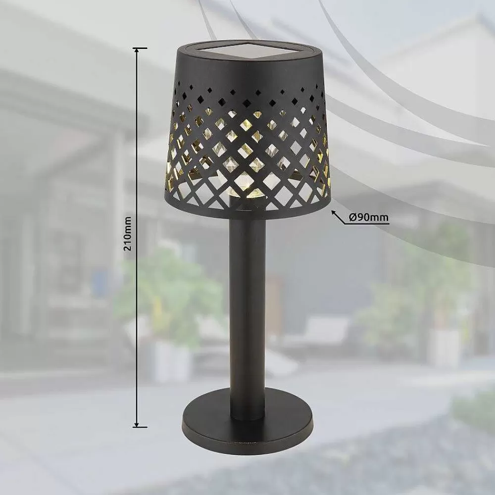 Luminaires Globo Lighting Lampe De Table Globo Solar Led Noir, Transparent, 1 Lumiere
