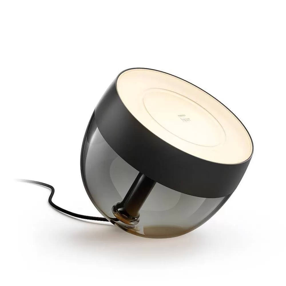Luminaires Philips Lampe De Table, Kit D'Extension Philips Hue Ambiance White & Color Iris Led Noir, Transparent, 1 Lumiere, Changeur De Couleurs
