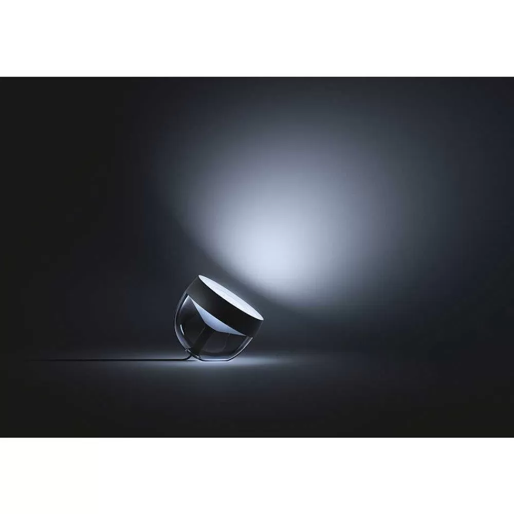 Luminaires Philips Lampe De Table, Kit D'Extension Philips Hue Ambiance White & Color Iris Led Noir, Transparent, 1 Lumiere, Changeur De Couleurs