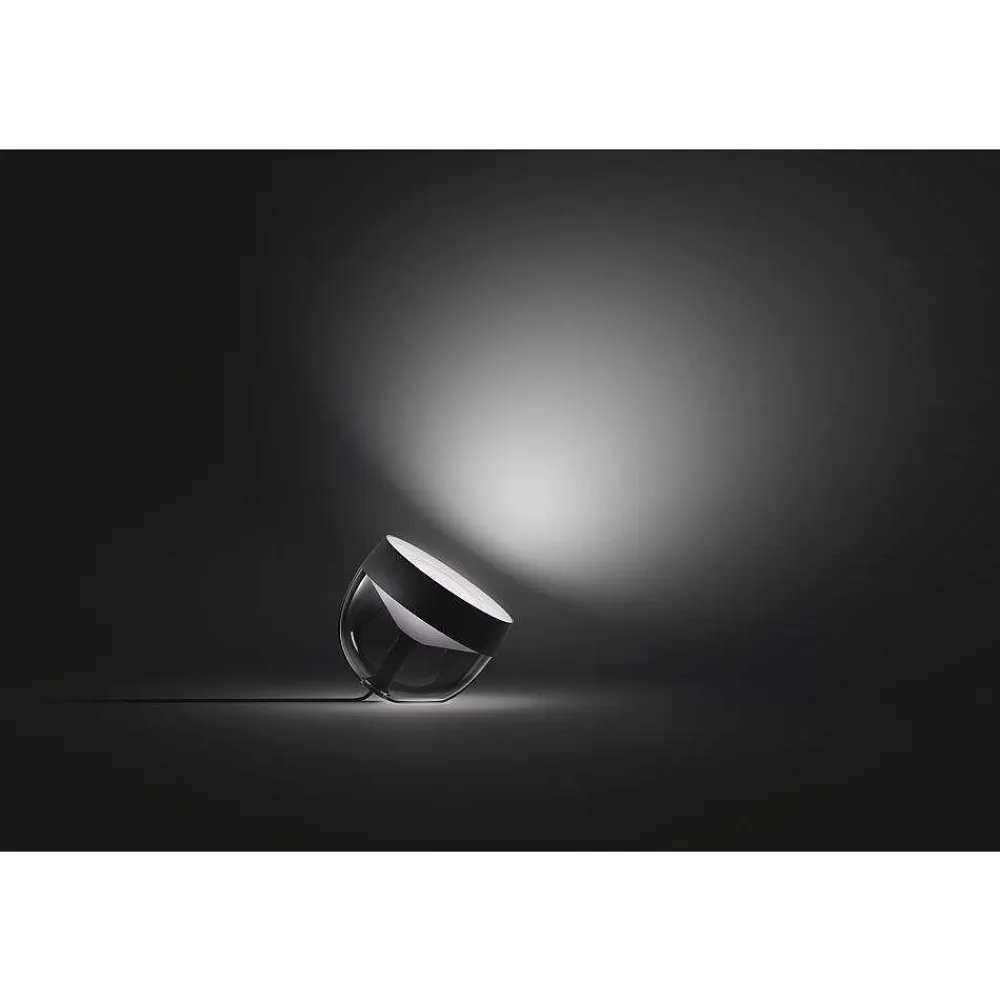 Luminaires Philips Lampe De Table, Kit D'Extension Philips Hue Ambiance White & Color Iris Led Noir, Transparent, 1 Lumiere, Changeur De Couleurs