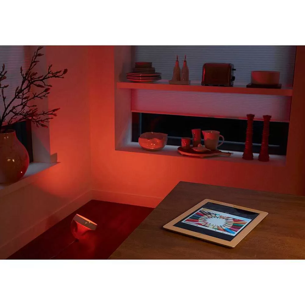 Luminaires Philips Lampe De Table, Kit D'Extension Philips Hue Ambiance White & Color Iris Led Transparent, Blanc, 1 Lumiere, Changeur De Couleurs