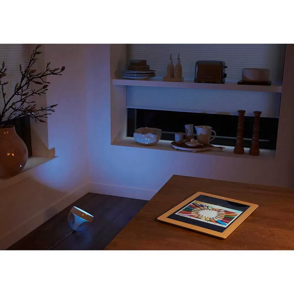 Luminaires Philips Lampe De Table, Kit D'Extension Philips Hue Ambiance White & Color Iris Led Transparent, Blanc, 1 Lumiere, Changeur De Couleurs