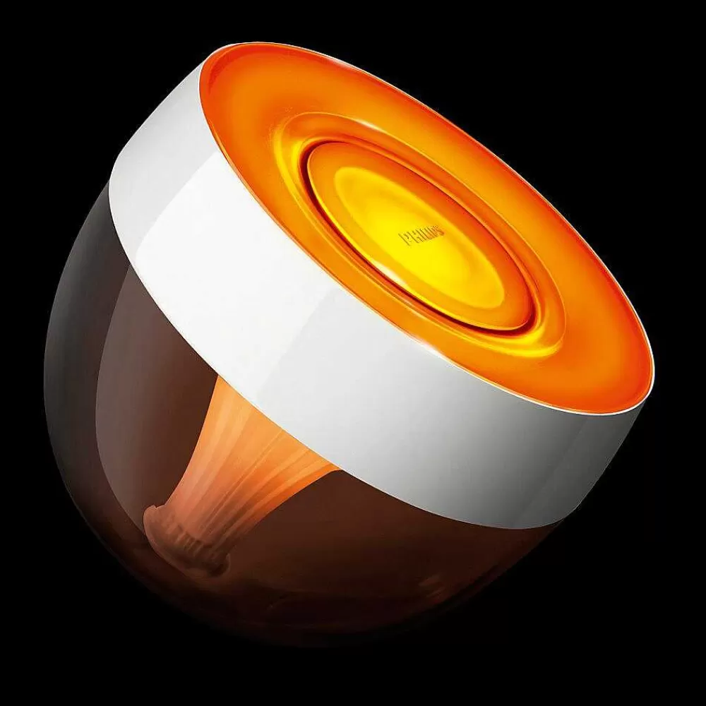 Luminaires Philips Lampe De Table, Kit D'Extension Philips Hue Ambiance White & Color Iris Led Transparent, Blanc, 1 Lumiere, Changeur De Couleurs