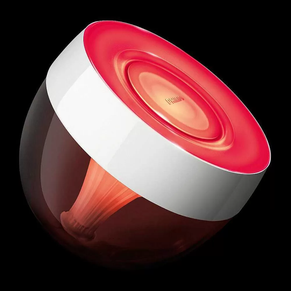 Luminaires Philips Lampe De Table, Kit D'Extension Philips Hue Ambiance White & Color Iris Led Transparent, Blanc, 1 Lumiere, Changeur De Couleurs
