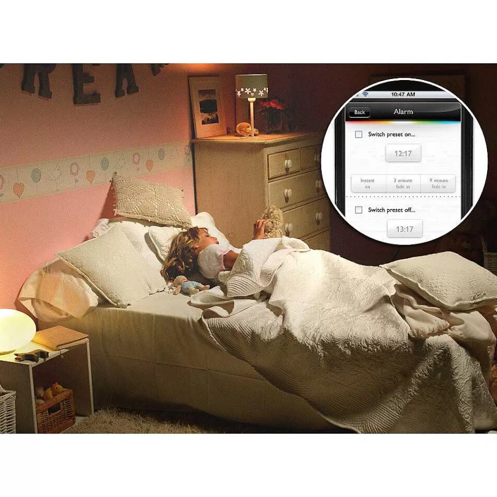 Luminaires Philips Lampe De Table, Kit D'Extension Philips Hue Ambiance White & Color Iris Led Transparent, Blanc, 1 Lumiere, Changeur De Couleurs