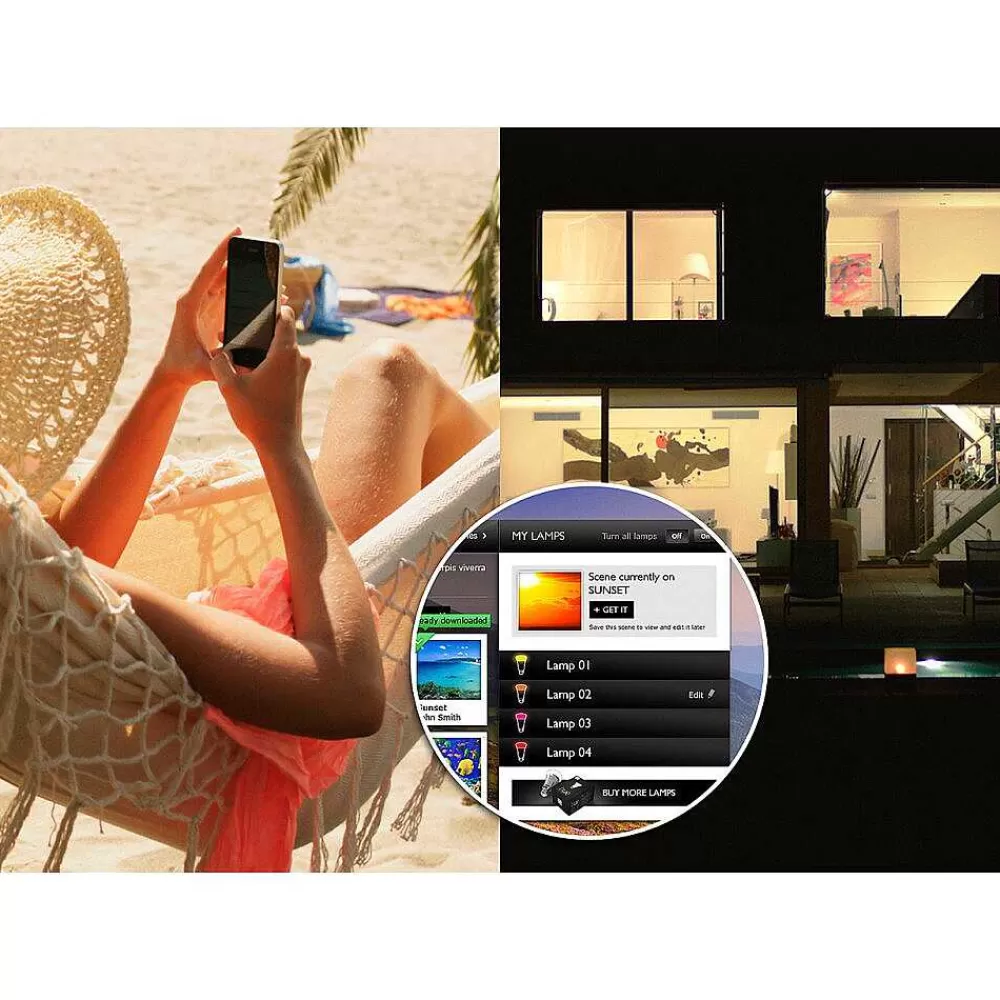 Luminaires Philips Lampe De Table, Kit D'Extension Philips Hue Ambiance White & Color Iris Led Transparent, Blanc, 1 Lumiere, Changeur De Couleurs