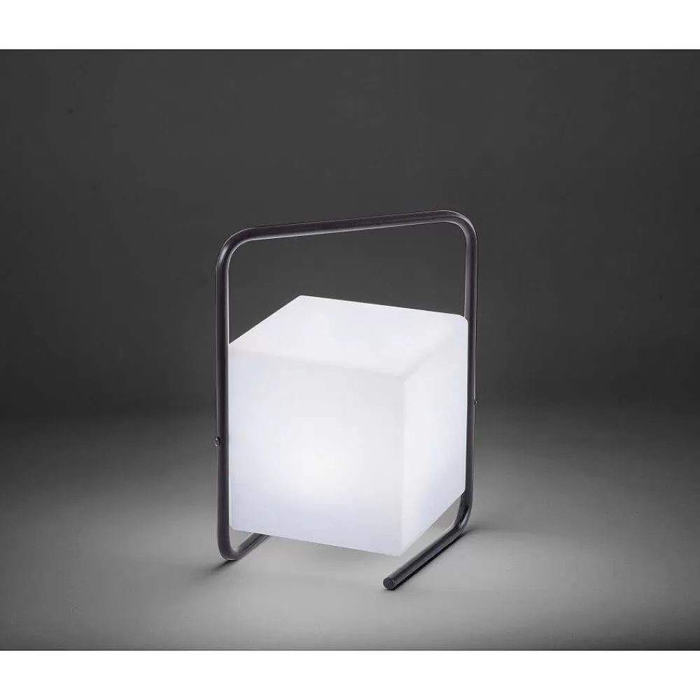 Luminaires Leuchten Direkt Lampe De Table Leuchten Direkt Keno Led Noir, 1 Lumiere, Telecommandes, Changeur De Couleurs