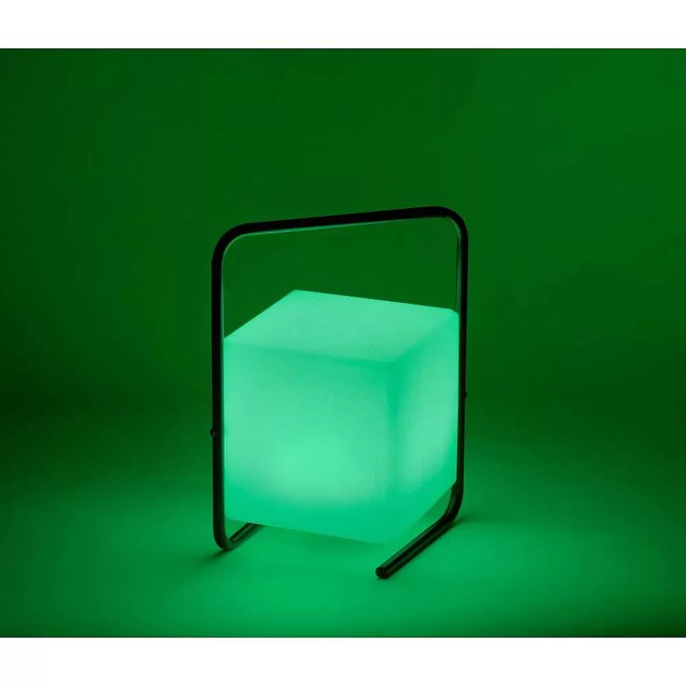 Luminaires Leuchten Direkt Lampe De Table Leuchten Direkt Keno Led Noir, 1 Lumiere, Telecommandes, Changeur De Couleurs