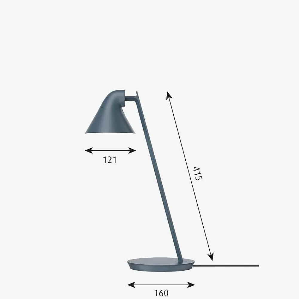 Luminaires Louis Poulsen Lampe De Table Louis Poulsen Njp Mini Led Bleu, 1 Lumiere