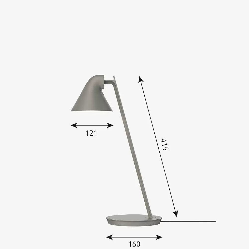 Luminaires Louis Poulsen Lampe De Table Louis Poulsen Njp Mini Led Taupe, 1 Lumiere