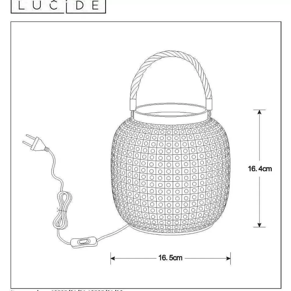 Luminaires Lucide Lampe De Table Lucide Safiya Gris, 1 Lumiere