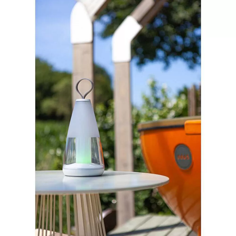 Luminaires Lutec Lampe De Table Lutec Pepper Led Blanc, 1 Lumiere, Changeur De Couleurs