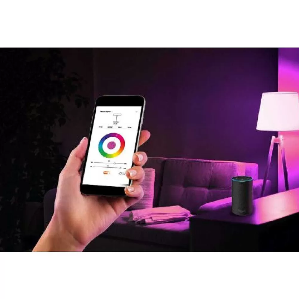 Luminaires Lutec Lampe De Table Lutec Pepper Led Blanc, 1 Lumiere, Changeur De Couleurs