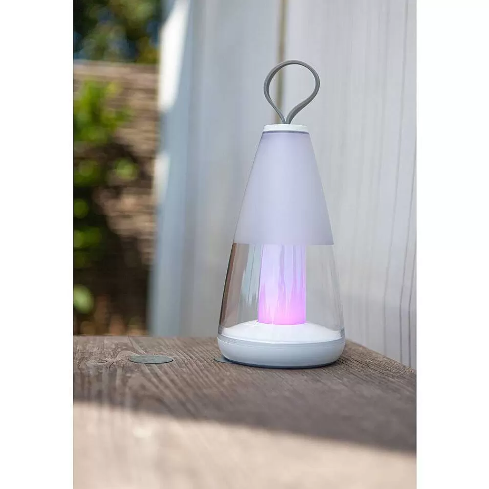 Luminaires Lutec Lampe De Table Lutec Pepper Led Blanc, 1 Lumiere, Changeur De Couleurs