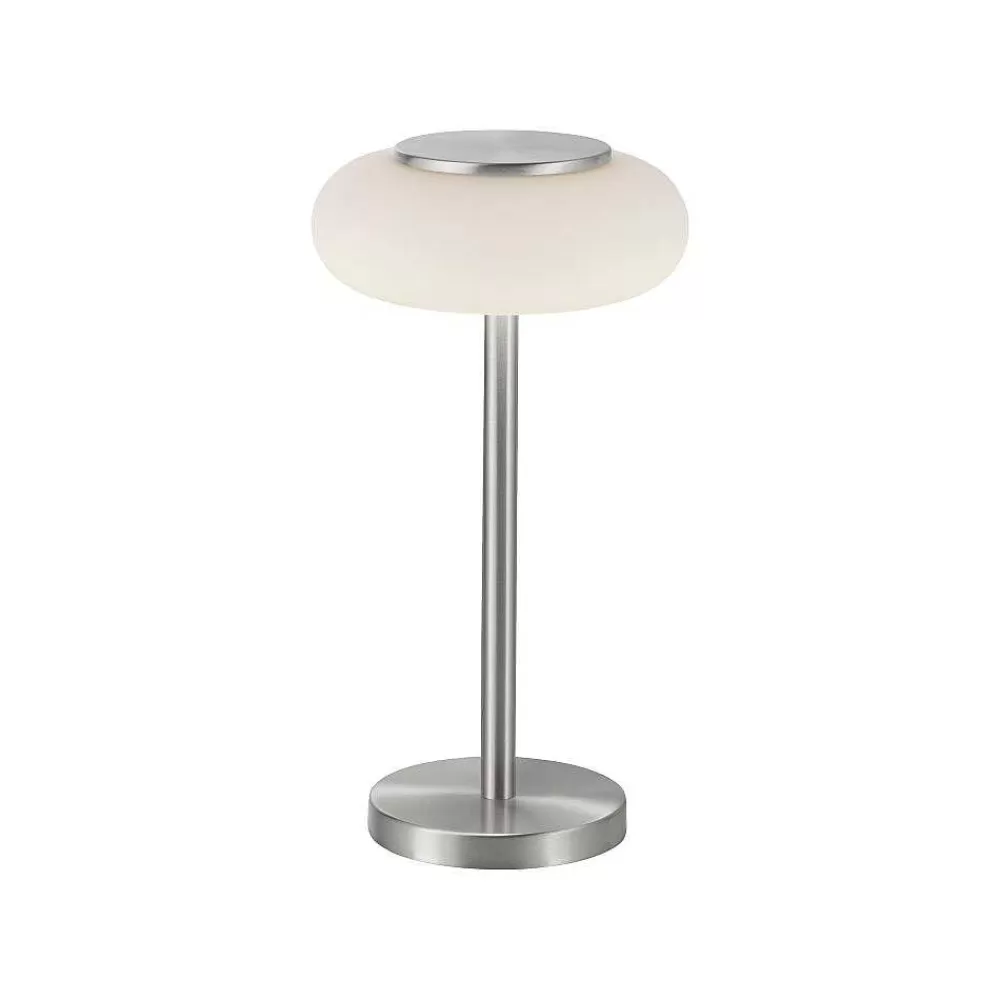 Paul Neuhaus Q-Serie Lampe De Table Paul Neuhaus Q-Etienne Led Acier Brosse, 1 Lumiere, Telecommandes