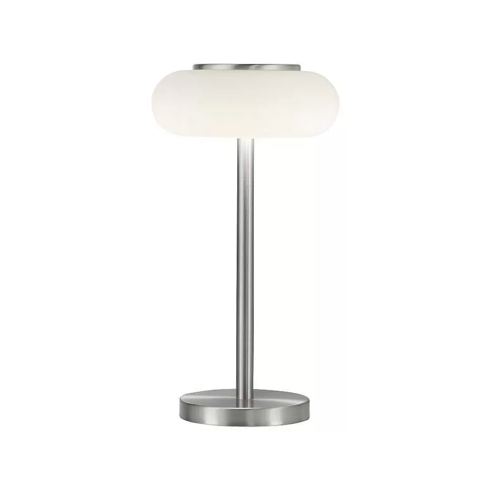Paul Neuhaus Q-Serie Lampe De Table Paul Neuhaus Q-Etienne Led Acier Brosse, 1 Lumiere, Telecommandes