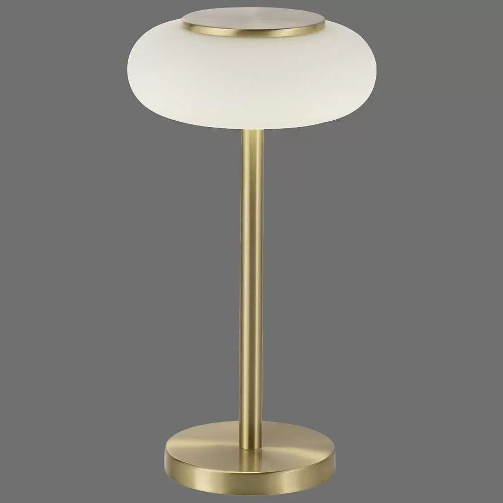 Paul Neuhaus Q-Serie Lampe De Table Paul Neuhaus Q-Etienne Led Laiton, 1 Lumiere, Telecommandes