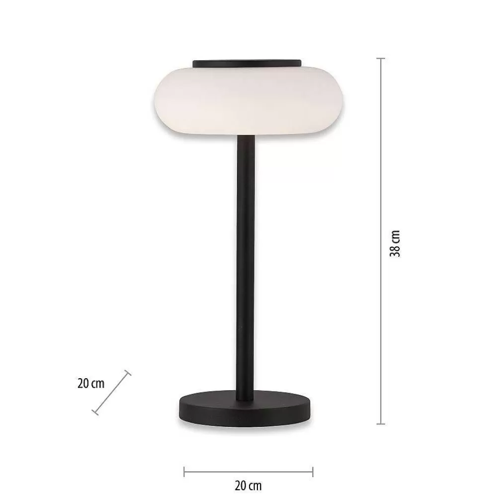 Paul Neuhaus Q-Serie Lampe De Table Paul Neuhaus Q-Etienne Led Noir, 1 Lumiere, Telecommandes