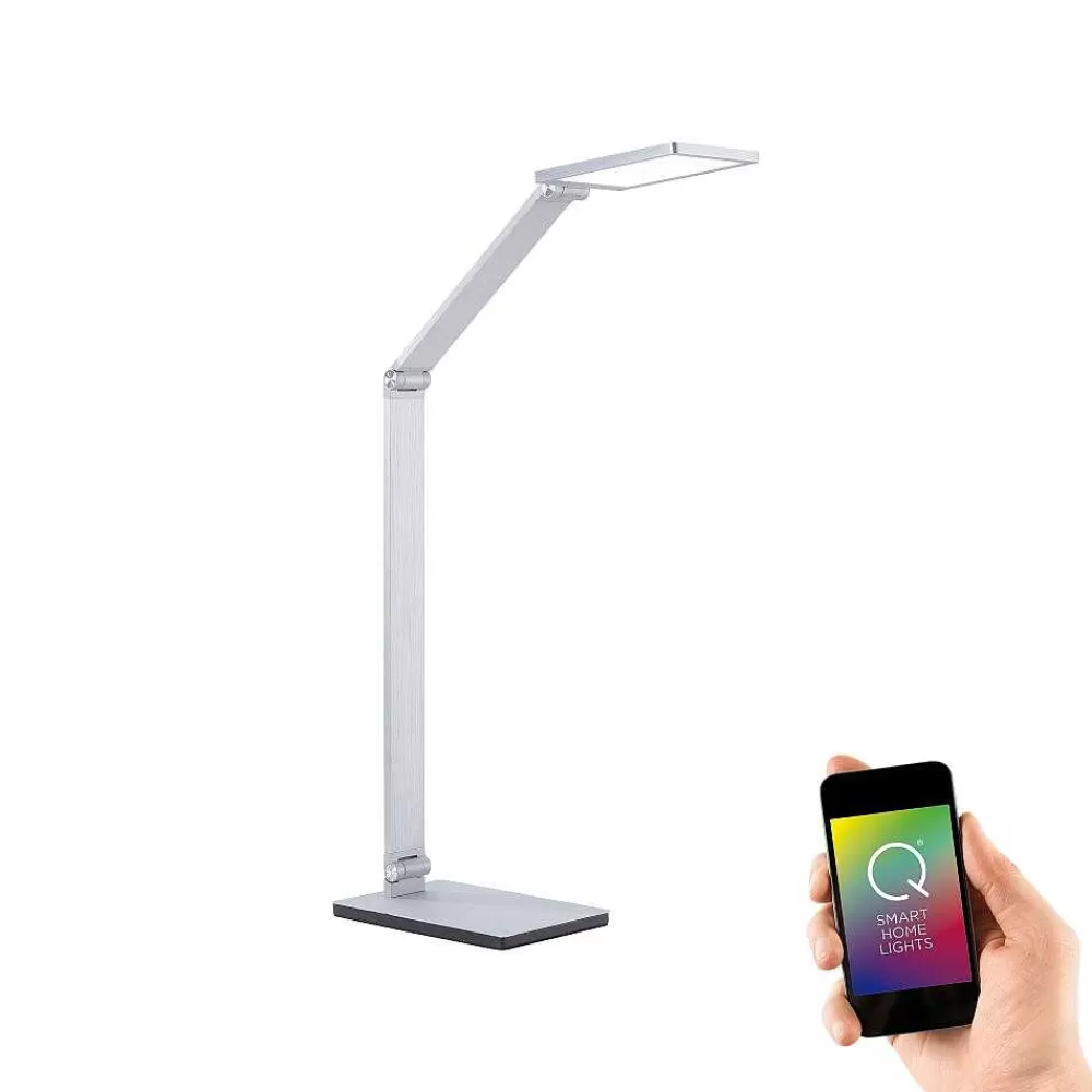Paul Neuhaus Q-Serie Lampe De Table Paul Neuhaus Q-Hannes Led Argente, 1 Lumiere, Telecommandes