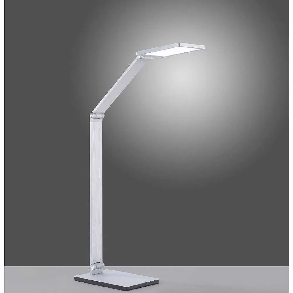 Paul Neuhaus Q-Serie Lampe De Table Paul Neuhaus Q-Hannes Led Argente, 1 Lumiere, Telecommandes