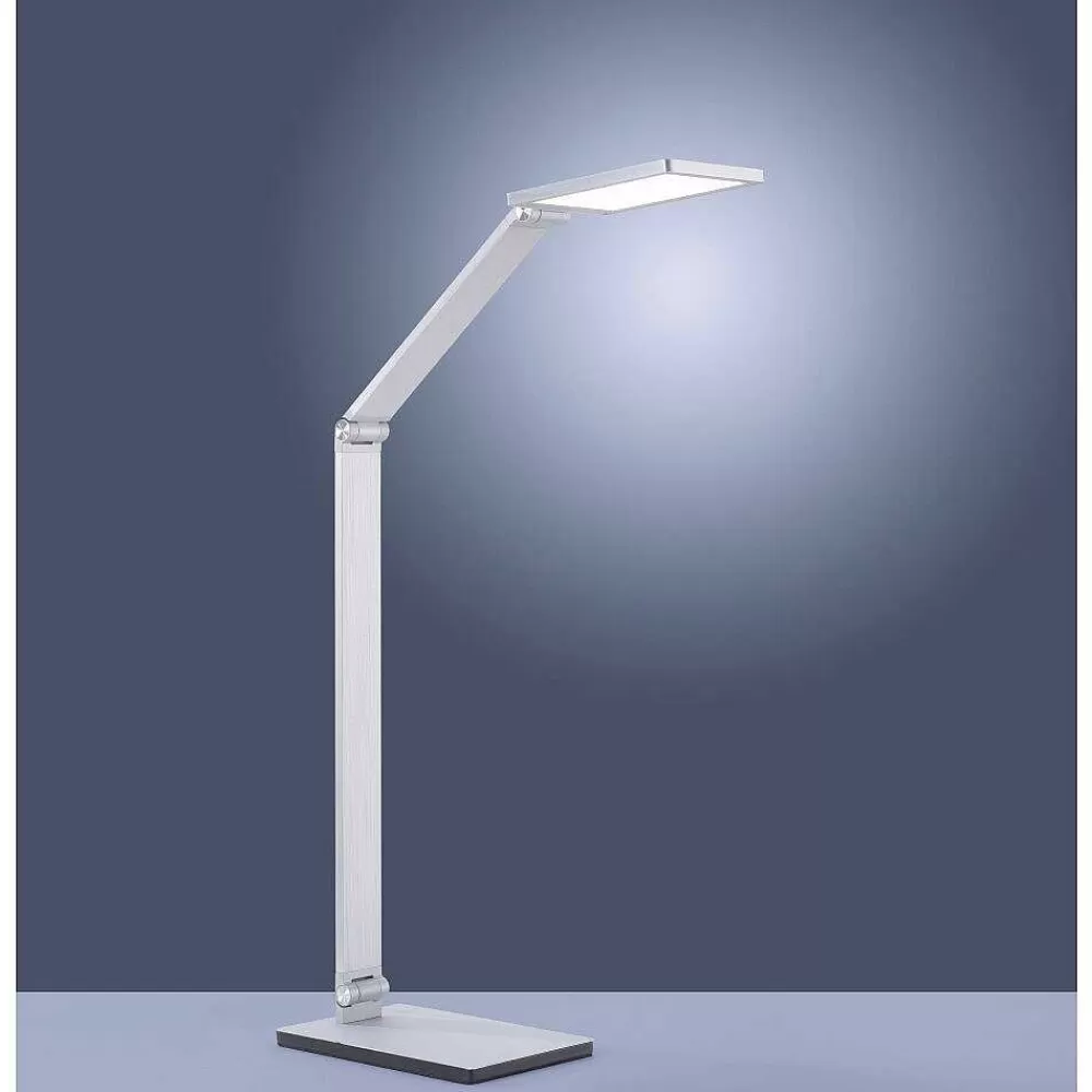 Paul Neuhaus Q-Serie Lampe De Table Paul Neuhaus Q-Hannes Led Argente, 1 Lumiere, Telecommandes