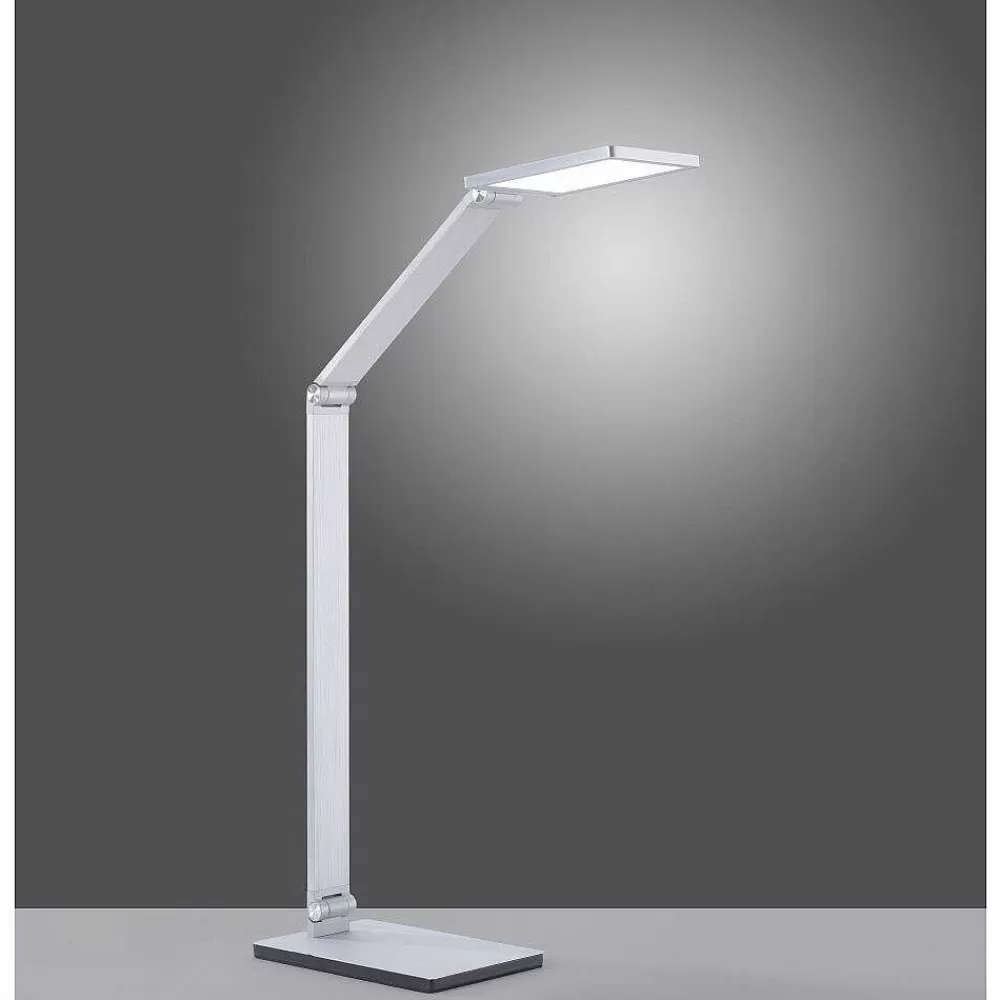 Paul Neuhaus Q-Serie Lampe De Table Paul Neuhaus Q-Hannes Led Argente, 1 Lumiere, Telecommandes