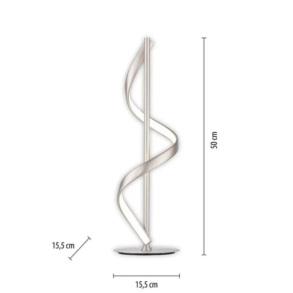 Paul Neuhaus Q-Serie Lampe De Table Paul Neuhaus Qswing Led Argente, 1 Lumiere, Telecommandes