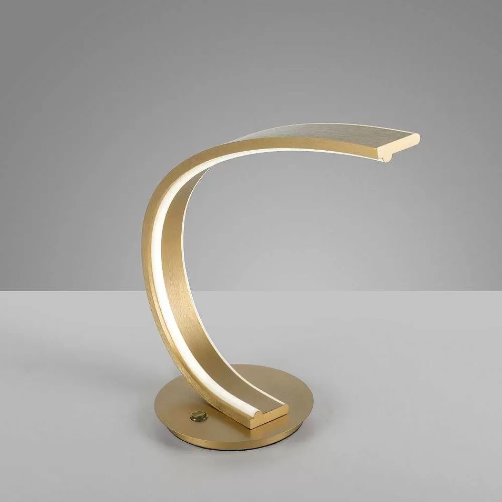 Paul Neuhaus Q-Serie Lampe De Table Paul Neuhaus Q-Vito Led Laiton, 1 Lumiere, Telecommandes
