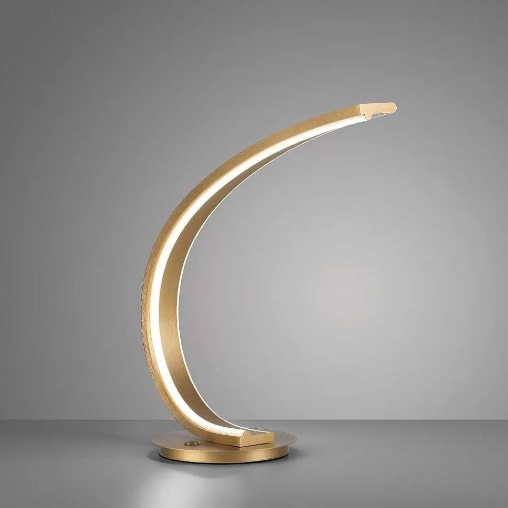 Paul Neuhaus Q-Serie Lampe De Table Paul Neuhaus Q-Vito Led Laiton, 1 Lumiere, Telecommandes