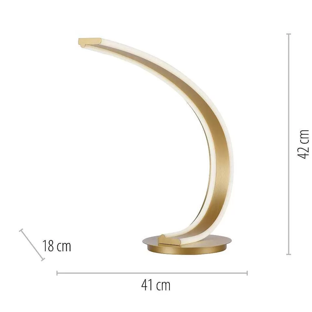 Paul Neuhaus Q-Serie Lampe De Table Paul Neuhaus Q-Vito Led Laiton, 1 Lumiere, Telecommandes