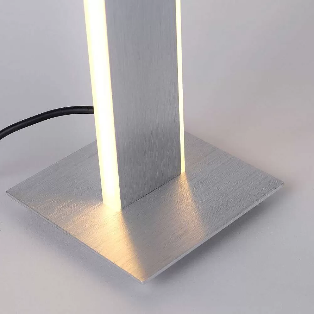 Paul Neuhaus Q-Serie Lampe De Table Paul-Neuhaus Q-Adriana Led Aluminium, 2 Lumieres, Telecommandes