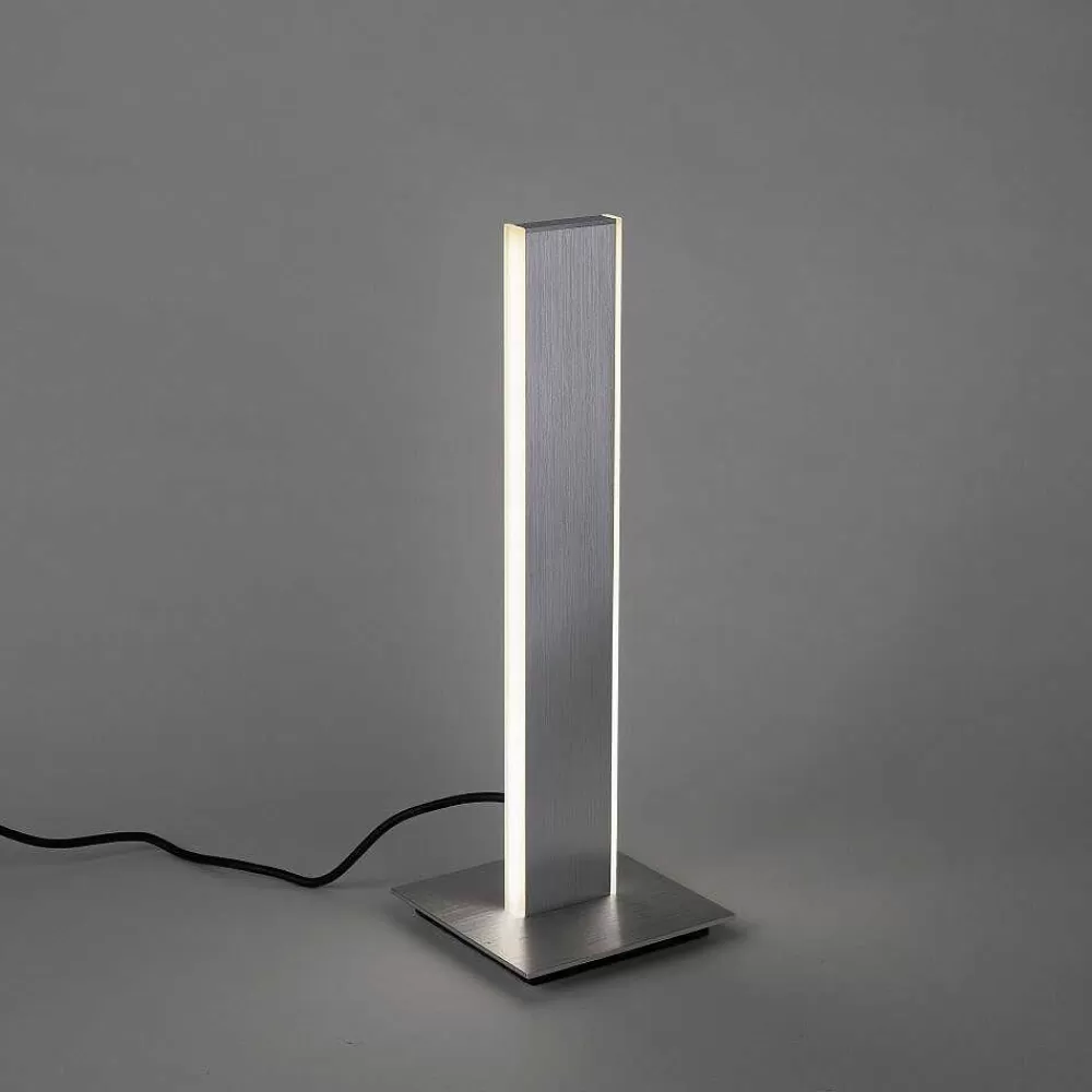 Paul Neuhaus Q-Serie Lampe De Table Paul-Neuhaus Q-Adriana Led Aluminium, 2 Lumieres, Telecommandes