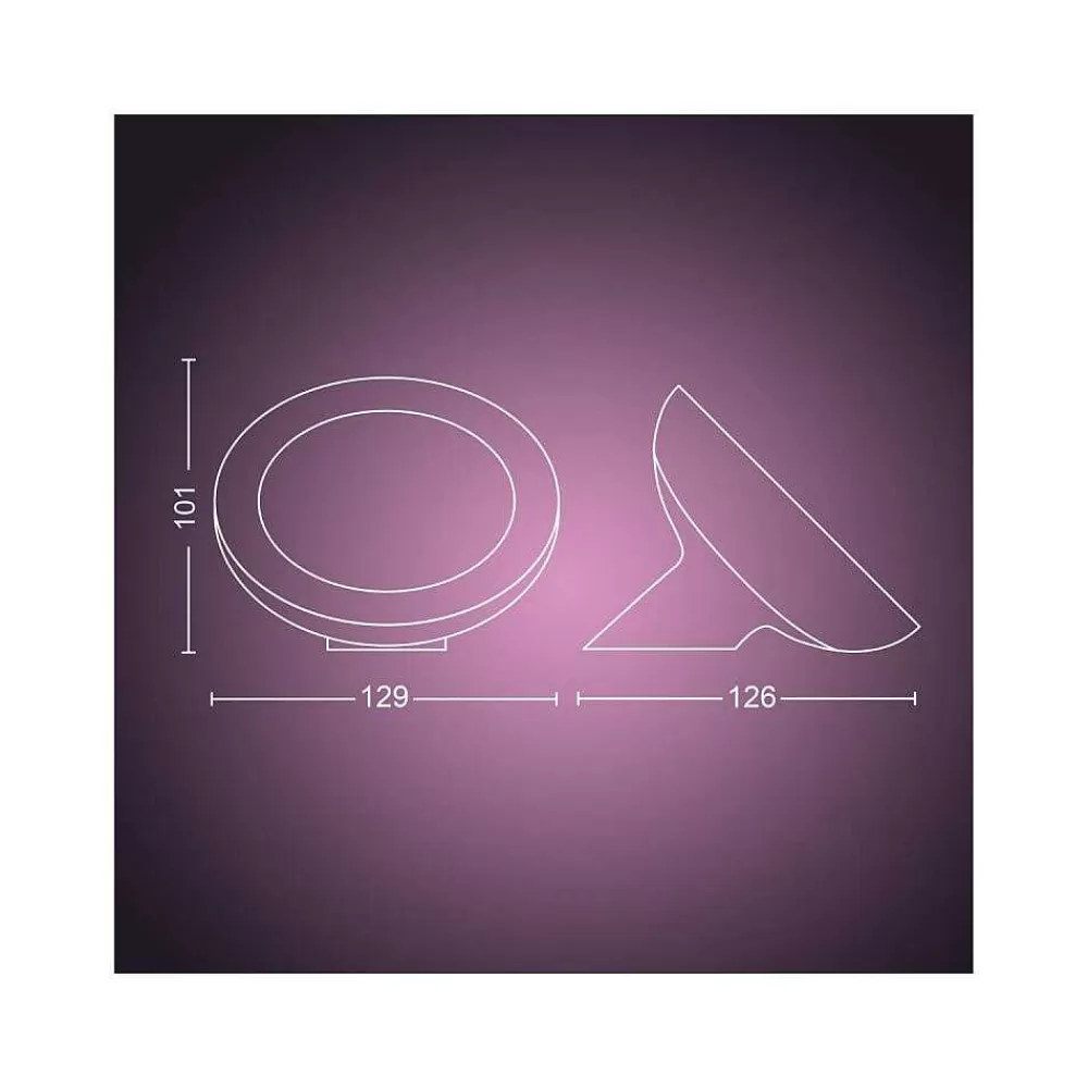 Luminaires Philips Lampe De Table Philips Hue Bloom Led Noir, 1 Lumiere, Changeur De Couleurs