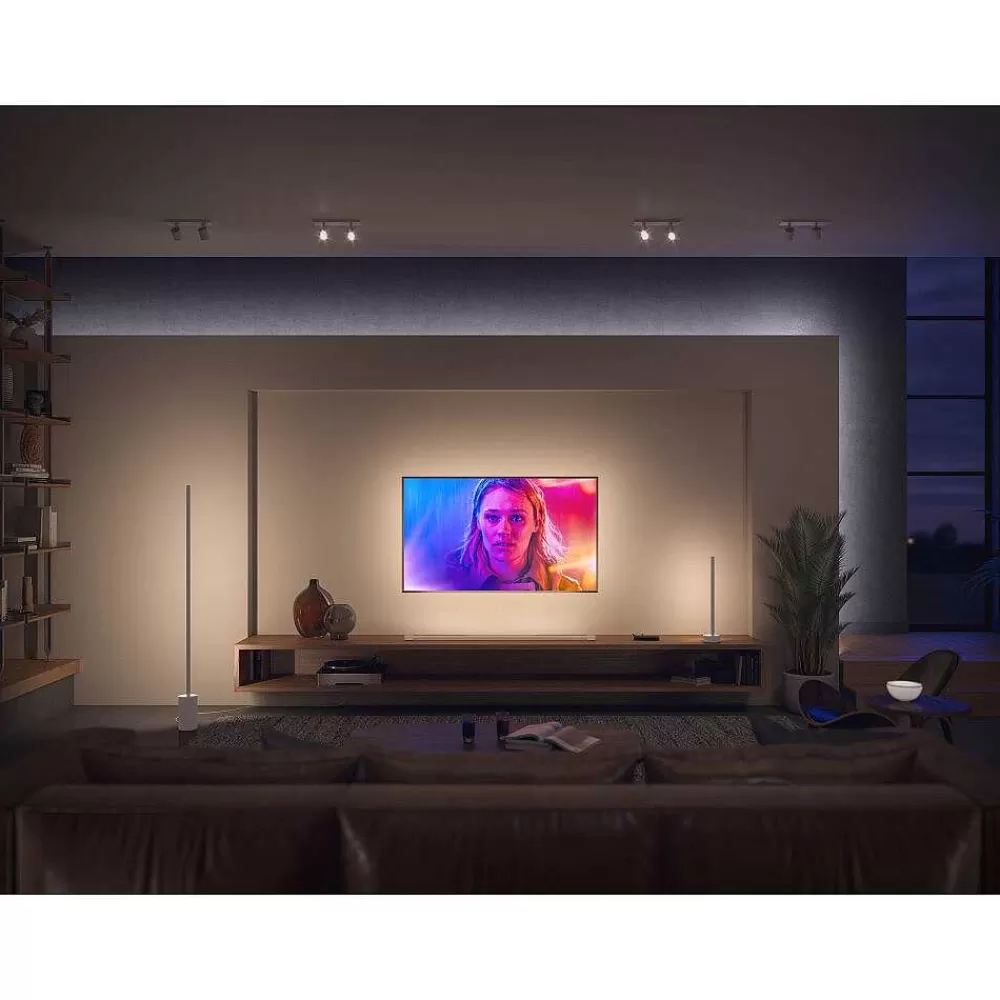Luminaires Philips Lampe De Table Philips Hue Gradient Signe Led Blanc, 1 Lumiere, Changeur De Couleurs