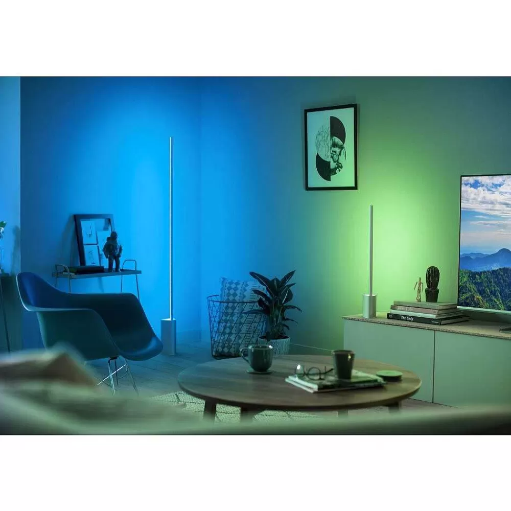 Luminaires Philips Lampe De Table Philips Hue Gradient Signe Led Blanc, 1 Lumiere, Changeur De Couleurs