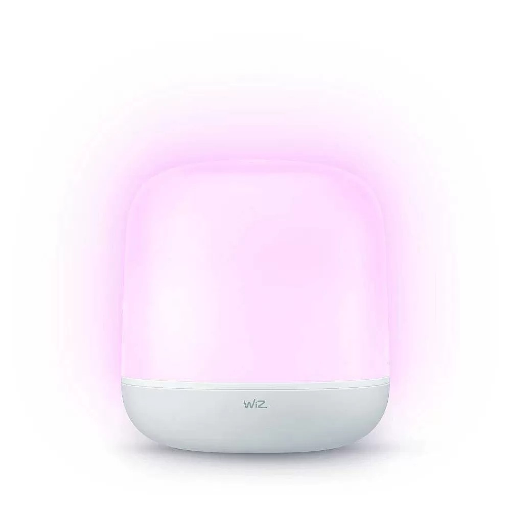 Luminaires Philips Lampe De Table Philips Wiz Hero Led Blanc, 1 Lumiere, Telecommandes, Changeur De Couleurs