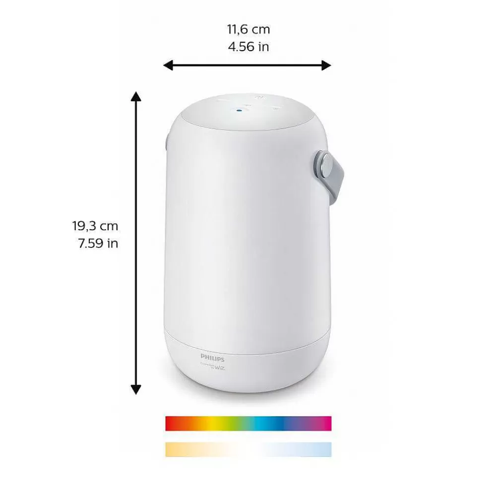 Luminaires Philips Lampe De Table Philips Wiz Portable Led Blanc, 1 Lumiere, Changeur De Couleurs