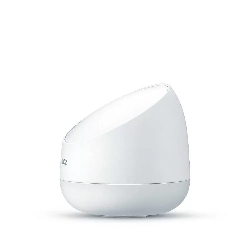 Luminaires Philips Lampe De Table Philips Wiz Squire Led Blanc, 1 Lumiere, Telecommandes, Changeur De Couleurs