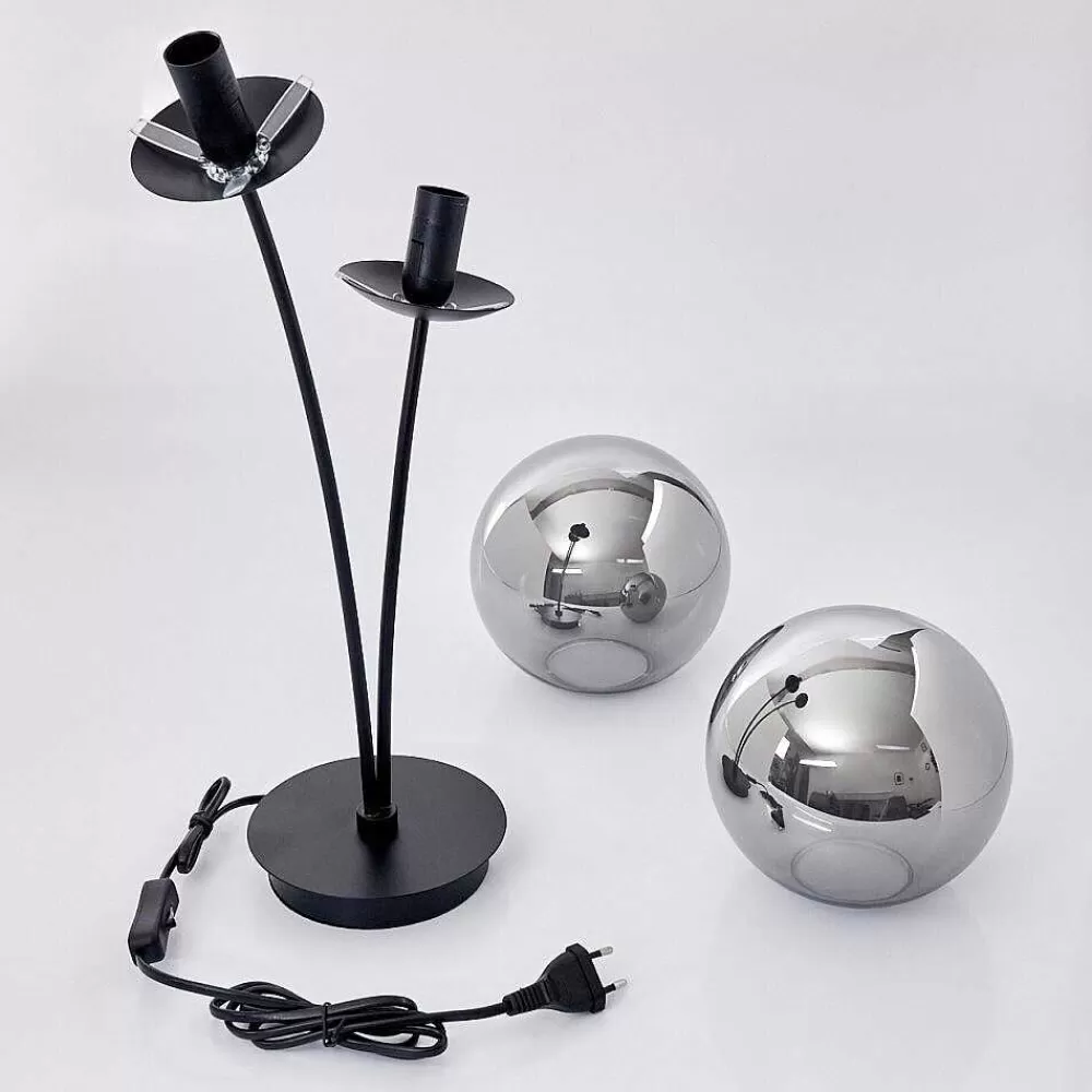 hofstein Lampe De Table Salamonde Noir, 2 Lumieres