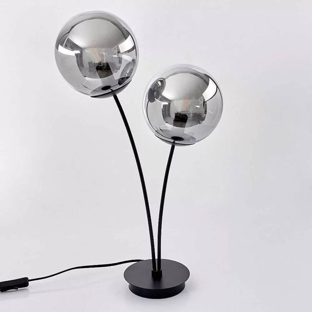 hofstein Lampe De Table Salamonde Noir, 2 Lumieres