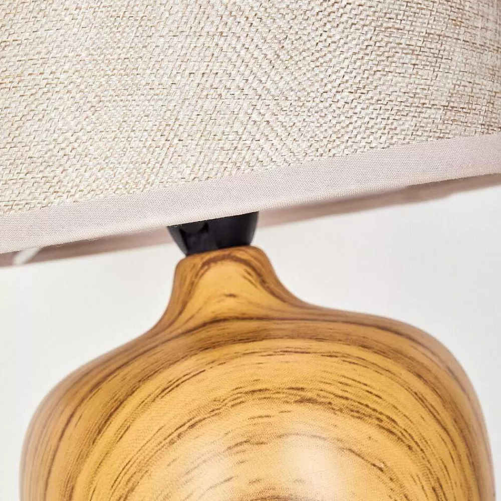 hofstein Lampe De Table Stampa Brun, Couleur Bois, 1 Lumiere
